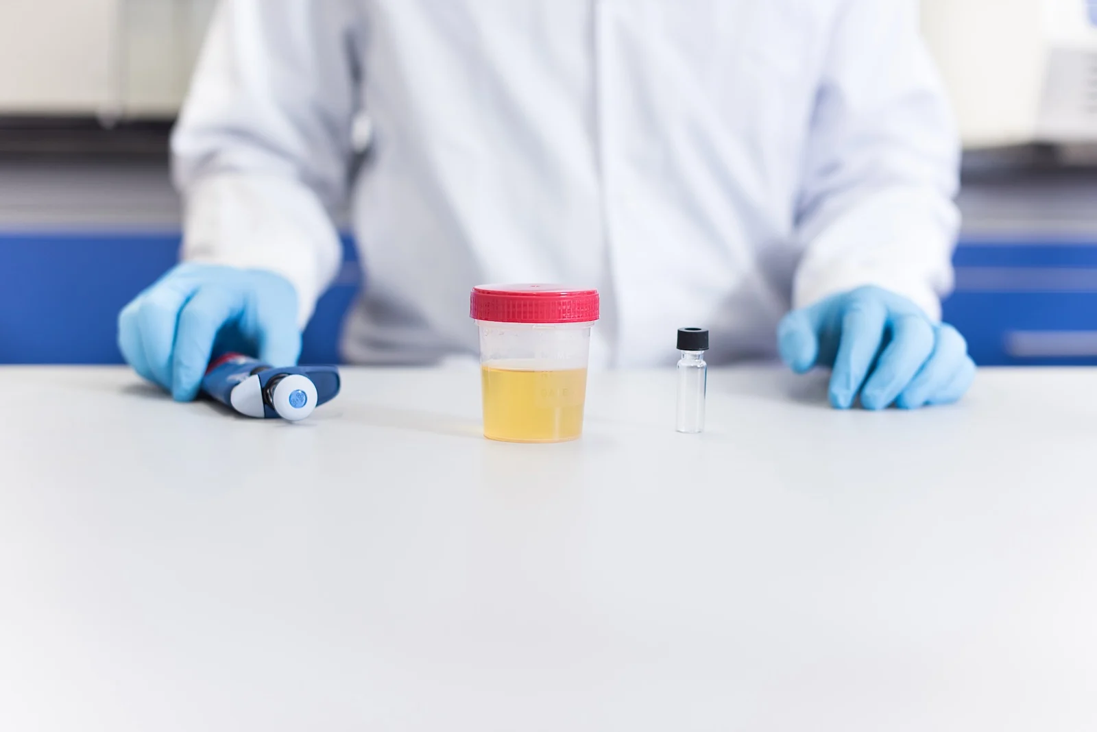 scientist preparing to perform drug test